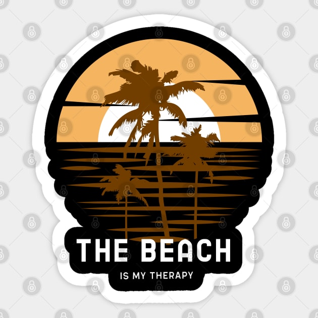 The Beach is my Therapy Sticker by SteveKight